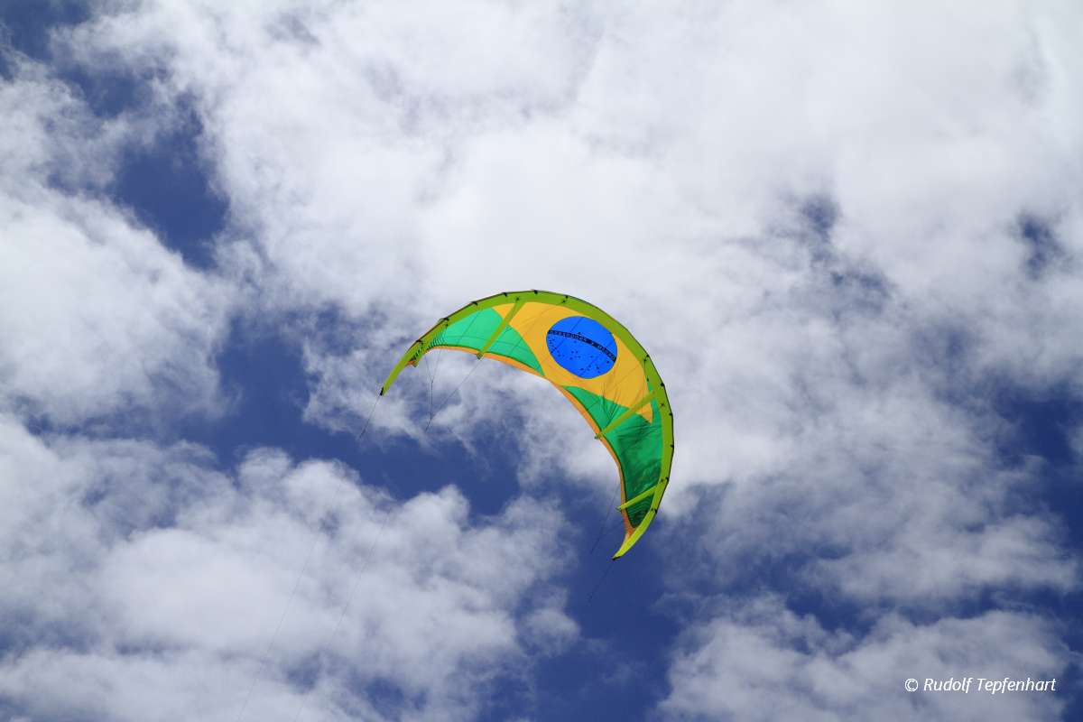 Kiteboard sail on Fuerteventura Island