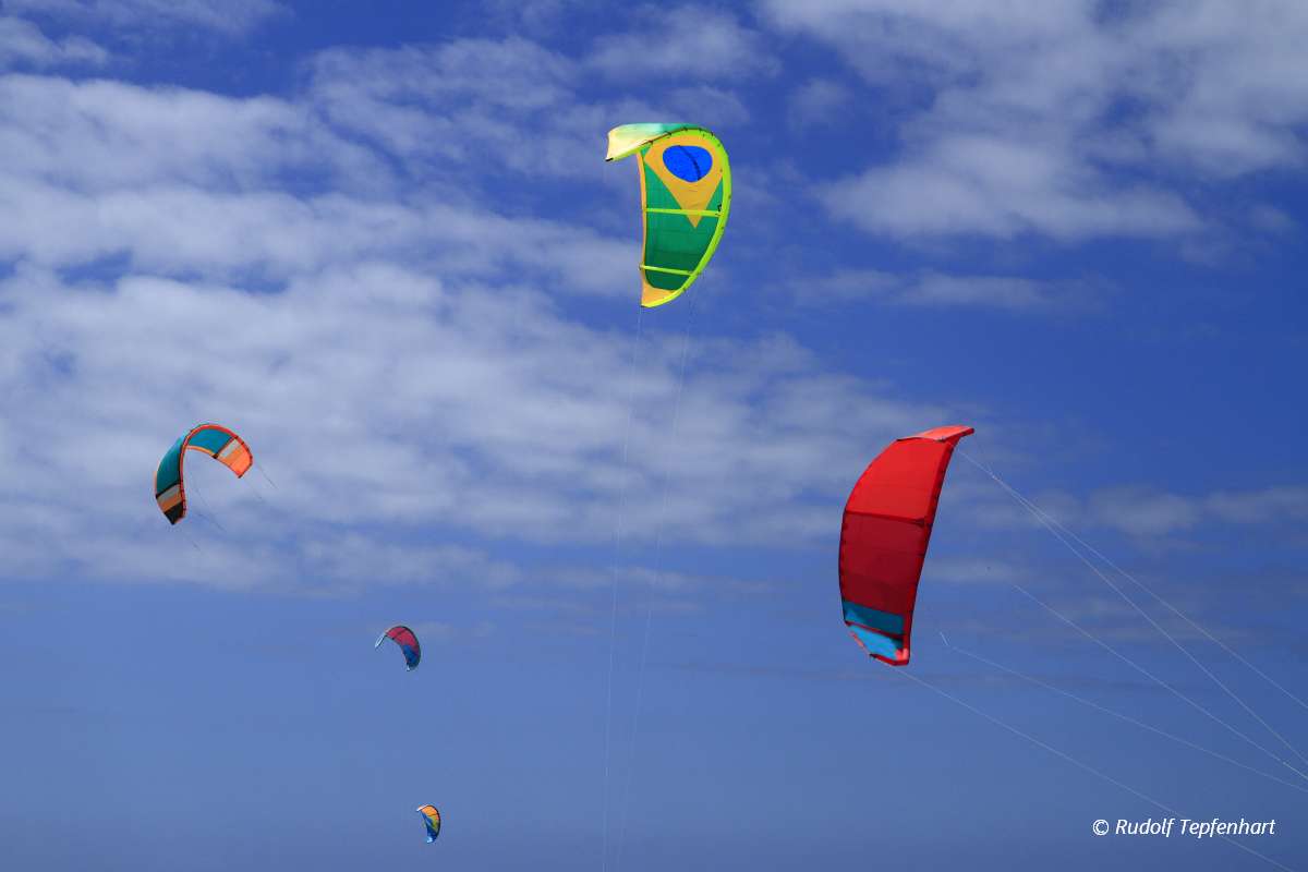 Kitesurfing on Fuerteventura Island