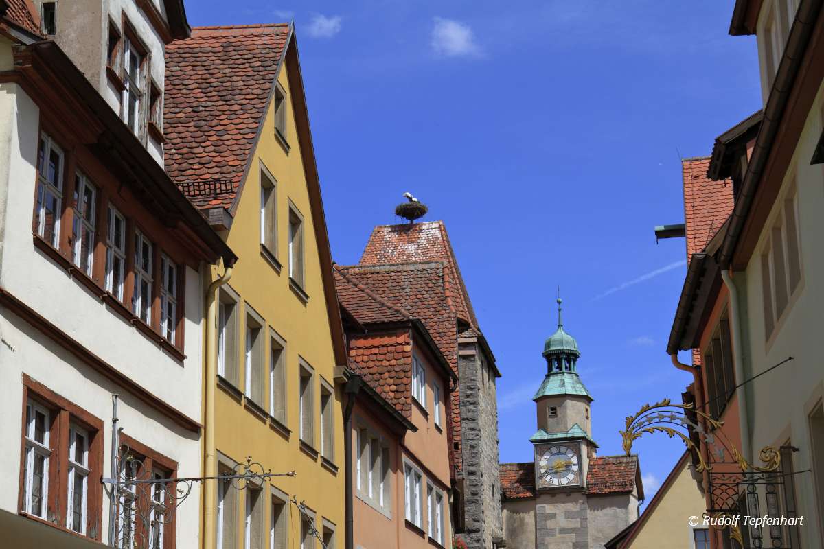 Beautiful streets in Rothenburg ob der Tauber
