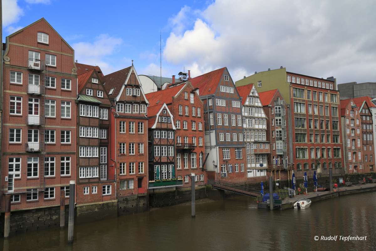 Historic facades in Hamburg Germany