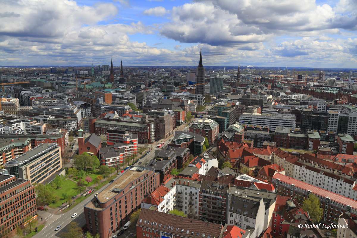 Aerial view of Hamburg