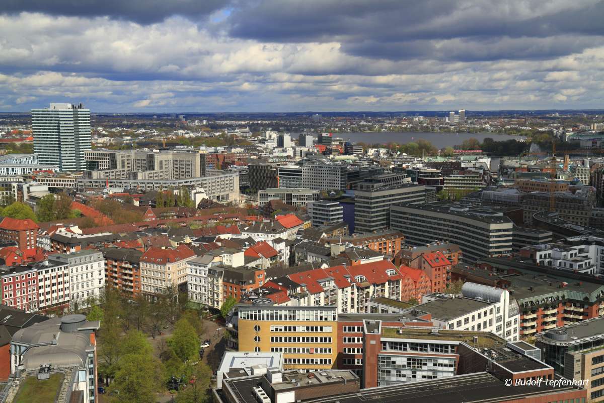 Aerial view of Hamburg