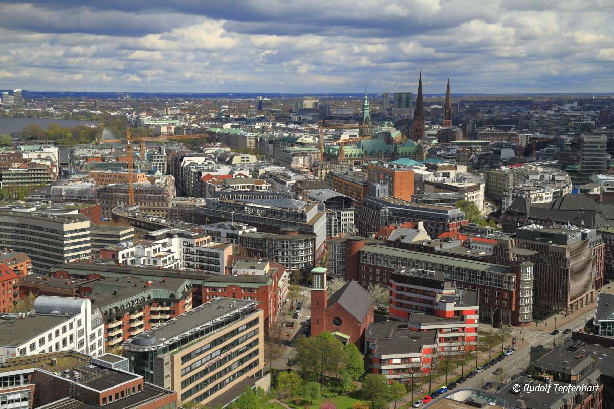 Aerial view of Hamburg