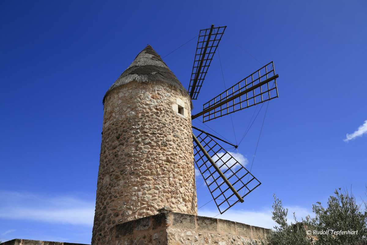 Old windmill in Sineu, Mallorca, Spain