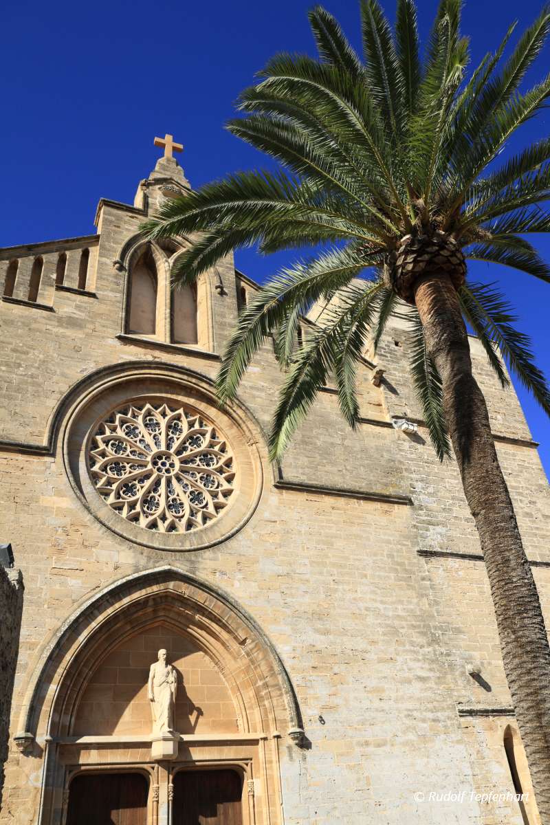 Sant Jaume cathedral in Alcudia,  Mallorca, Balearic Islands, Sp