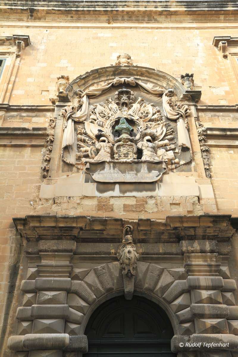 Facade in Valletta, Malta