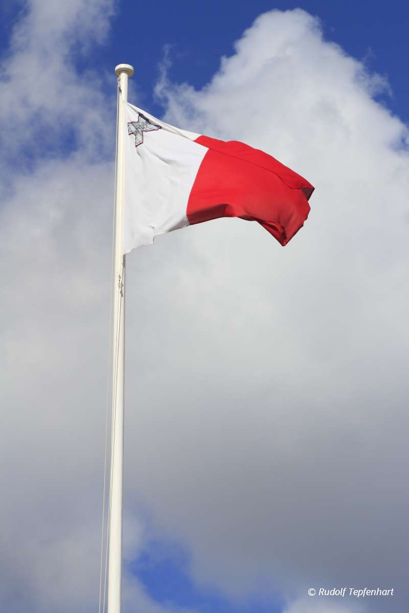 Flag of Malta on the Pole