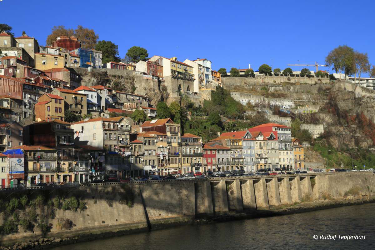 Panoramic view of old town of Porto, Portugal