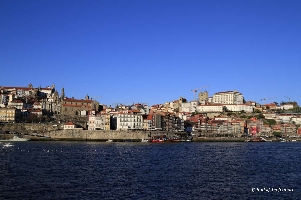Panoramic view of old town of Porto, Portugal