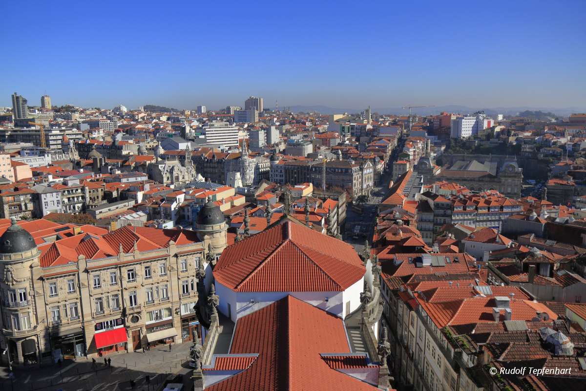 Traditional facades, Colorful architecture in the Old Town of Po