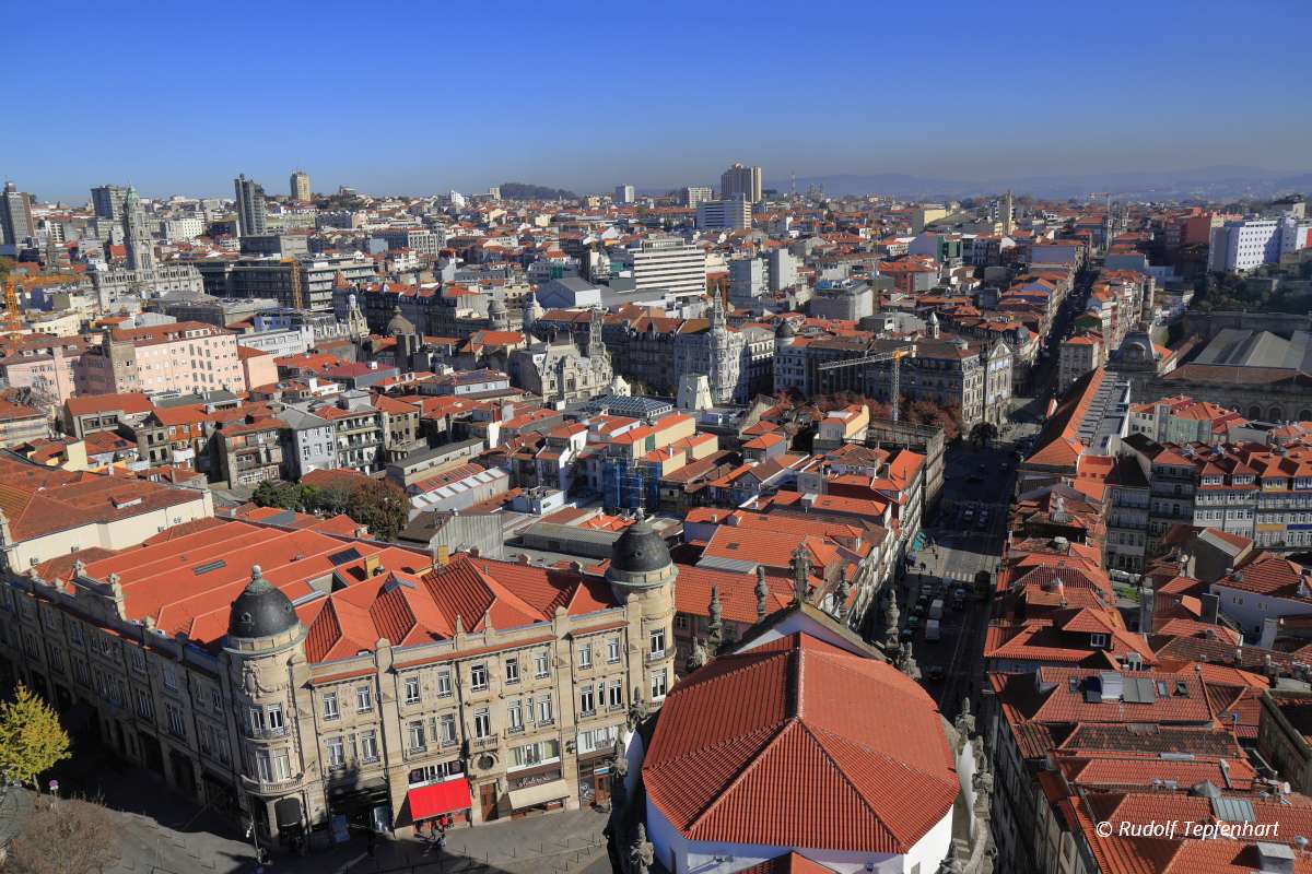 Traditional facades, Colorful architecture in the Old Town of Po