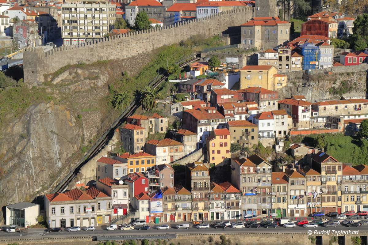 Panoramic view of old town of Porto, Portugal