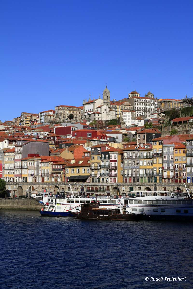 Panoramic view of old town of Porto, Portugal