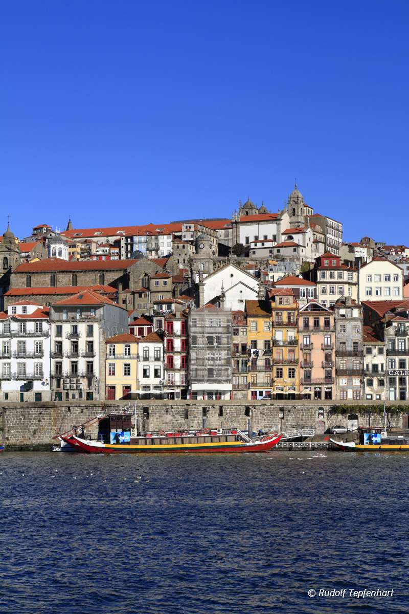 Panoramic view of old town of Porto, Portugal