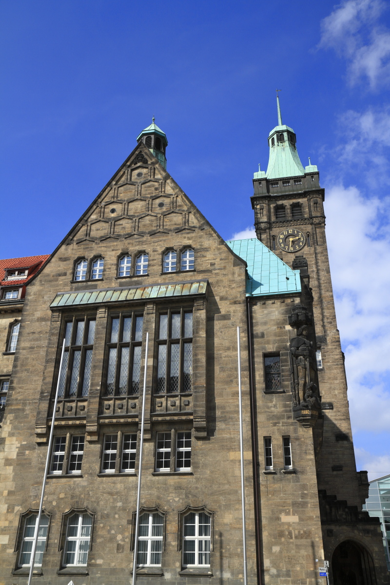 Old and New Town Hall in Chemnitz