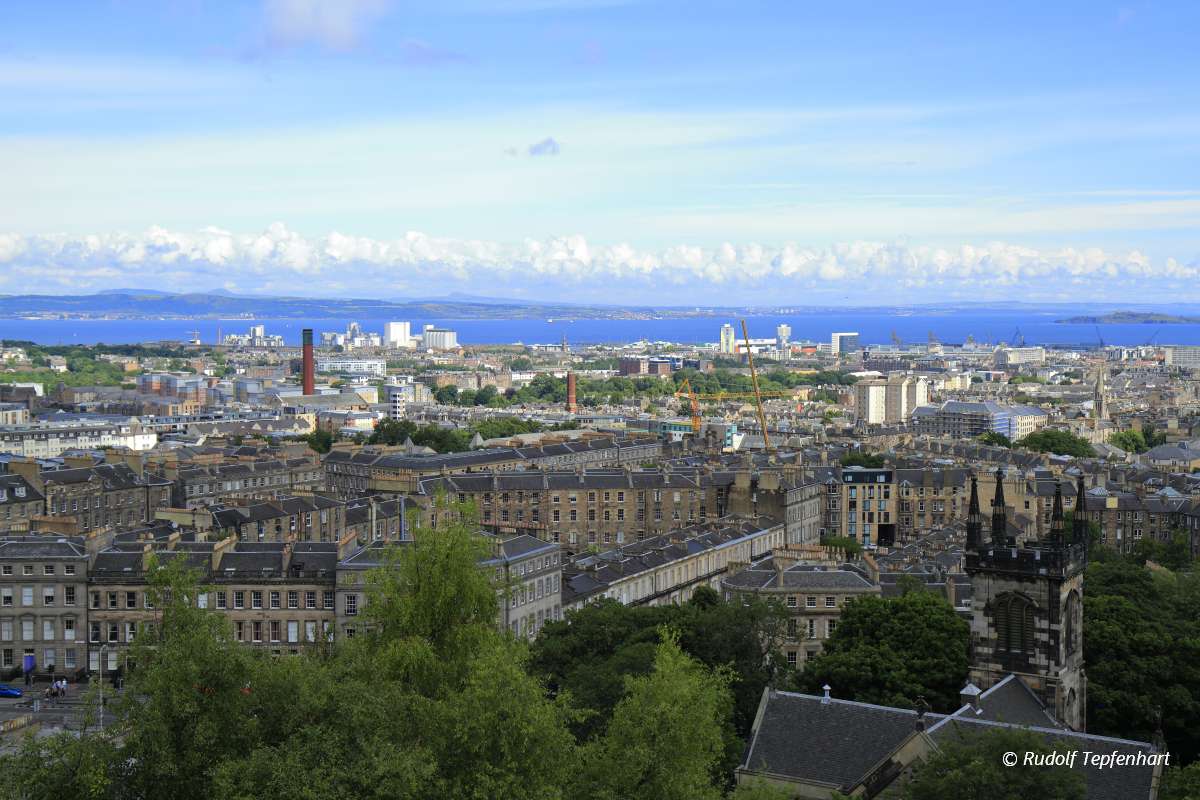 A view over Edinburgh from Calton Hill, Scotland