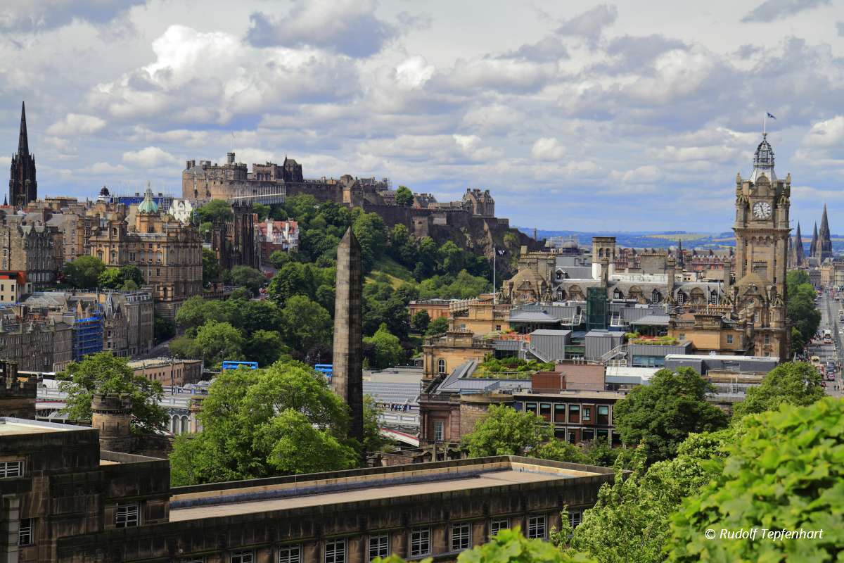 A view over Edinburgh from Calton Hill, Scotland